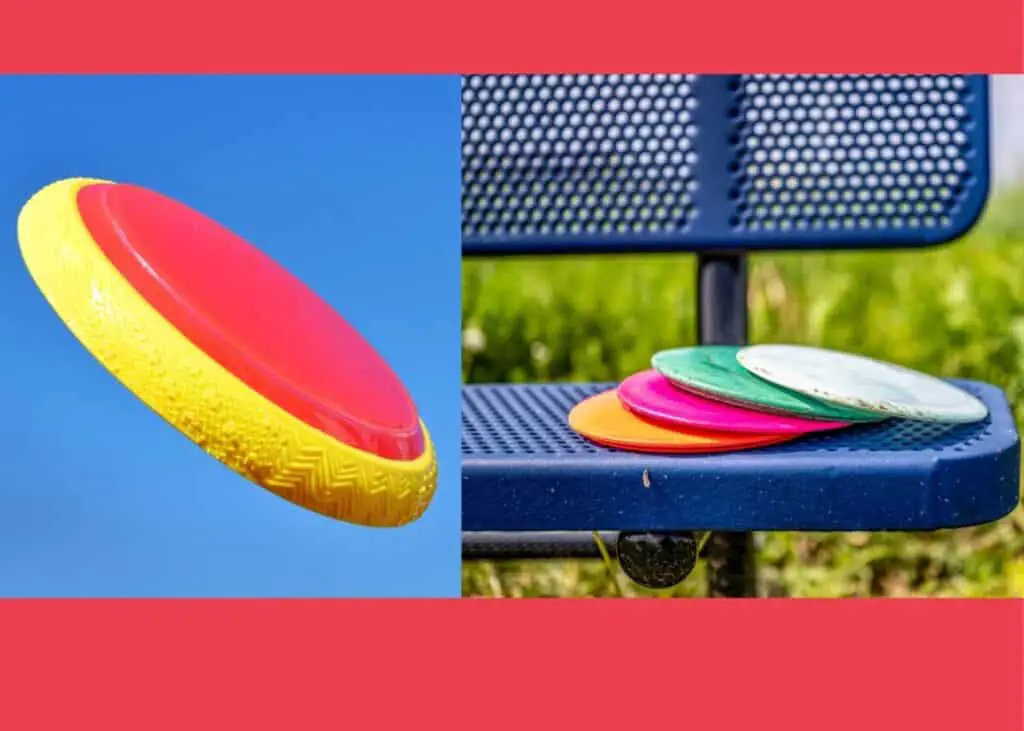 Regular frisbee and disc golf discs side by side